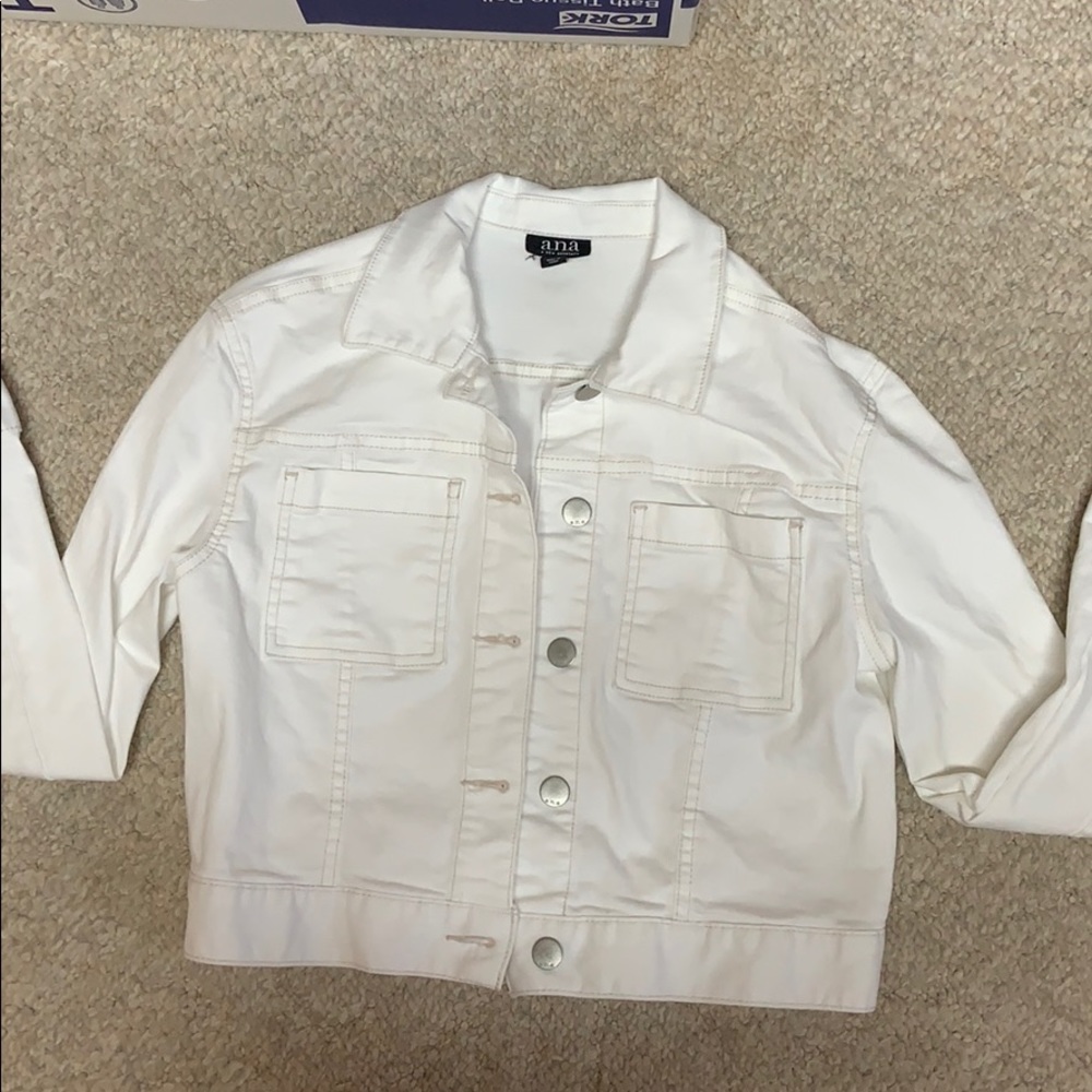 White jean jacket